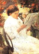 Mary Cassatt Woman Reading in a Garden USA oil painting reproduction